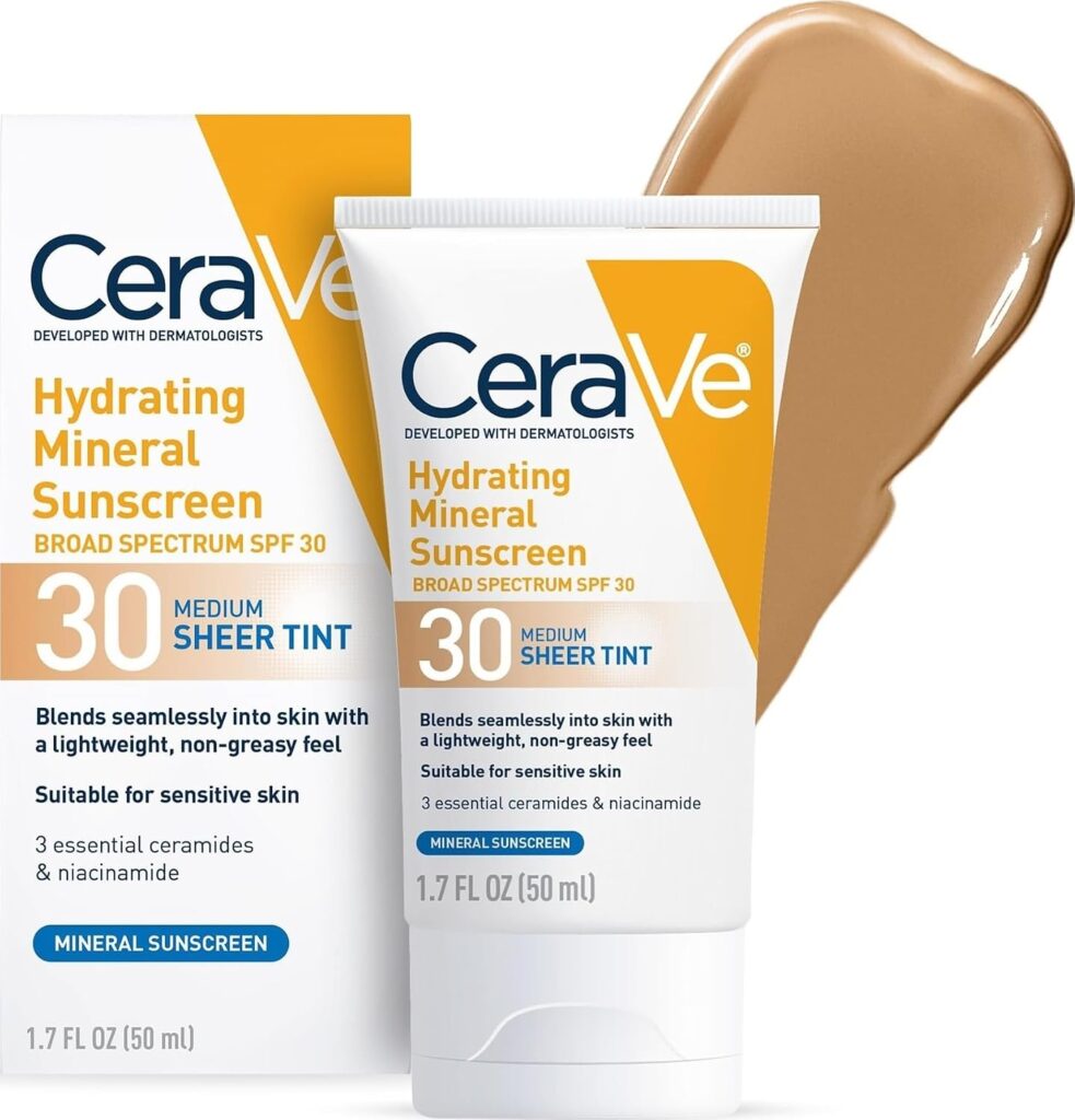 CeraVe tinted sunscreen spf 30.