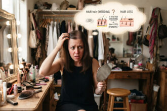 Girl is confused whether she is having hair loss or hair shedding.